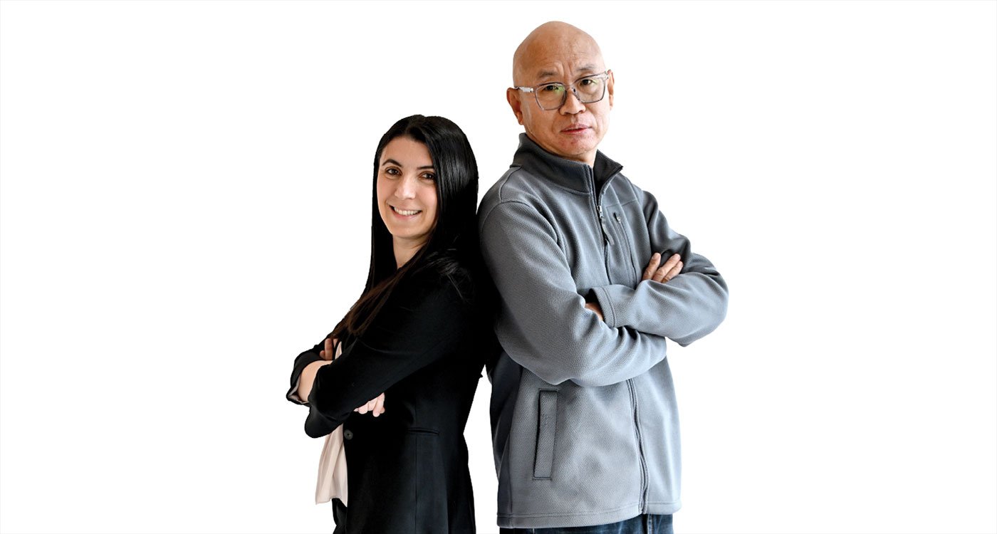 (l-r): Dr. Diana Jaskolka with patient Wei Song