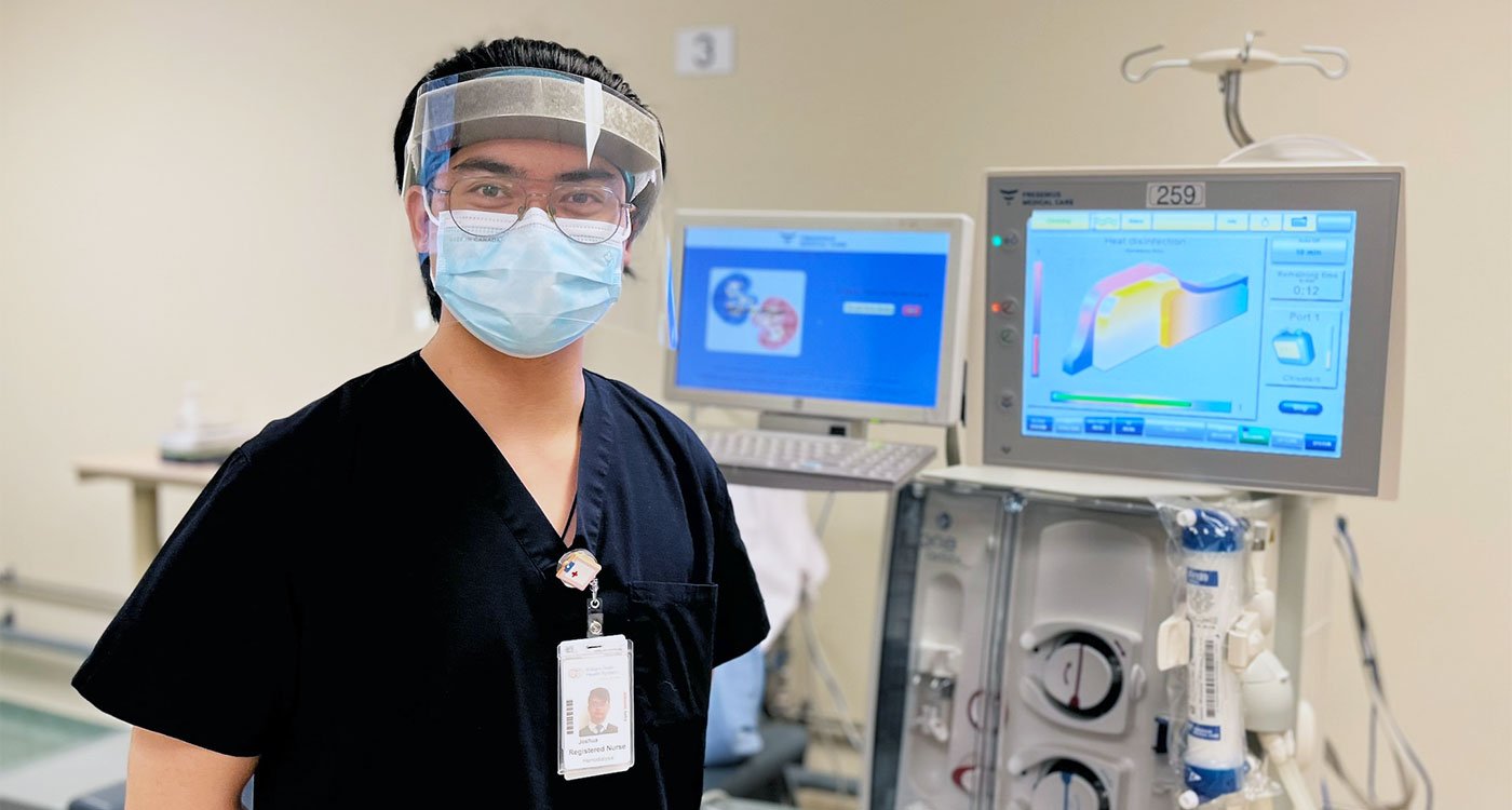 Joshua, a Registered Nurse in the Hemodialysis Clinic at Brampton Civic Hospital