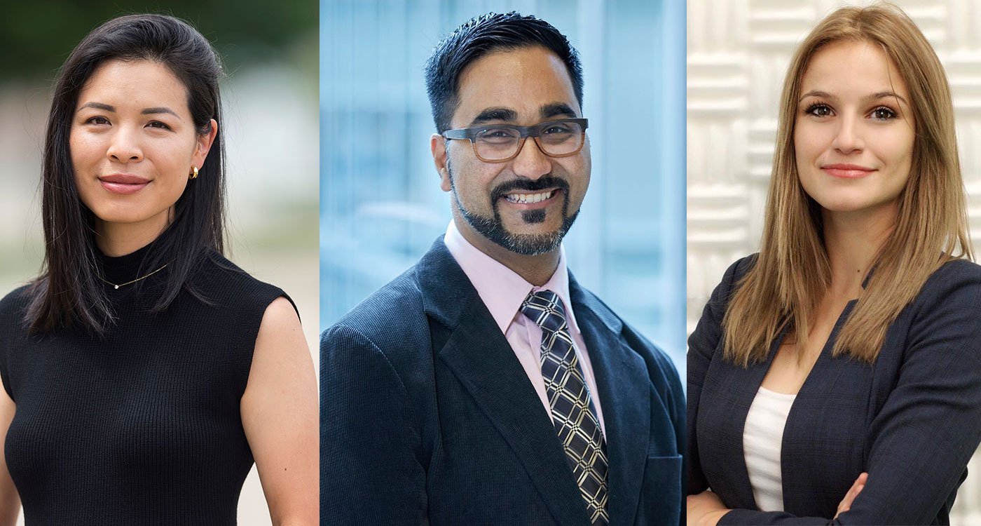 (l-r) Dr. Lillia Fung, Obstetrical Anesthesia Site Lead, Brampton Civic Hospital; Dr. Jobin Varughese, Site Director, Family Medicine, Residency Program and Andreea Popescu, Organizational Performance Consultant