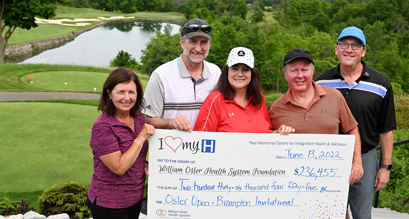 (l-r): Gia DeJulio, Osler Foundation Board Member; Patrick Hawkins, Osler Foundation Board Member; Shelagh Barry, Director, Community Giving, Osler Foundation; Steve Robison, First Vice-Chair, Osler Foundation Board; Ken Mayhew, President and CEO, Osler Foundation