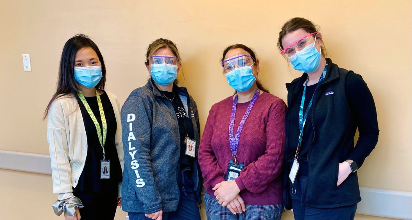 Osler Renal Dieticians (l-r): Nikki Le, Bessie Christopherakos, Ranvir Jassar and Paige Bagnato