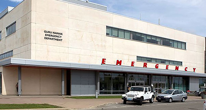 Rendering of the new Guru Nanak Emergency Department sign at Brampton Civic Hospital which is slated for installation in the new year