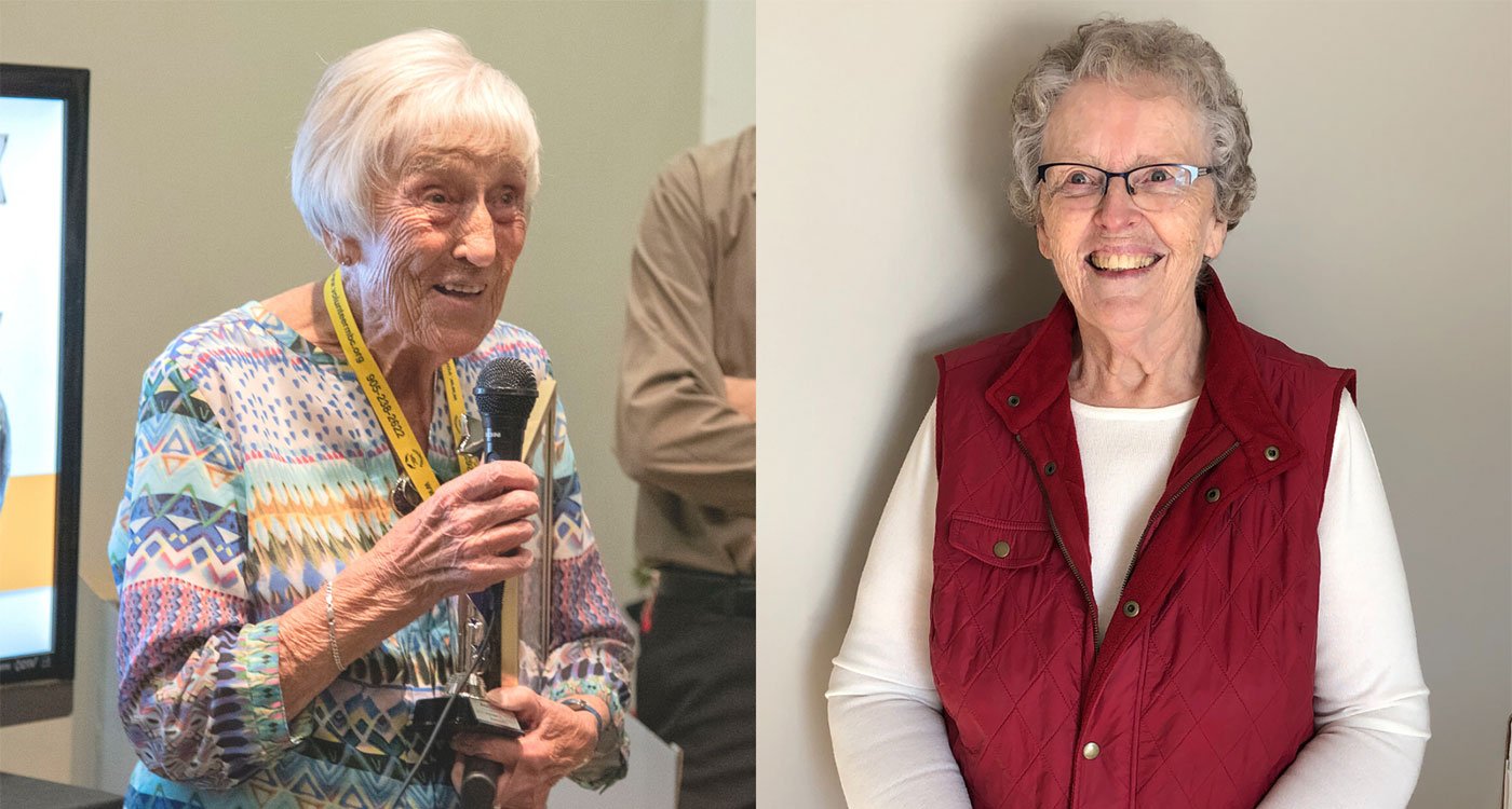 (l-r) Osler volunteers Ann Crane and Mary Steed