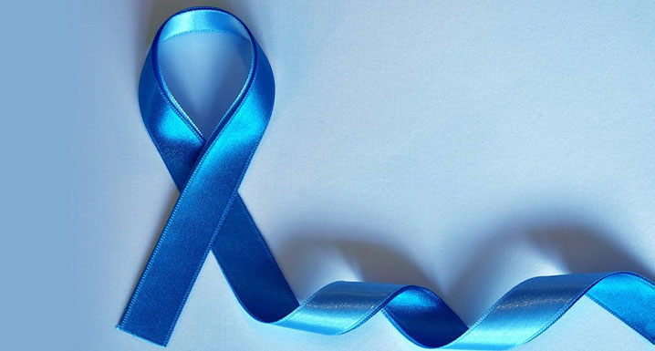 Prostate awareness blue ribbon