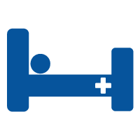 Icon of a person in a hospital bed