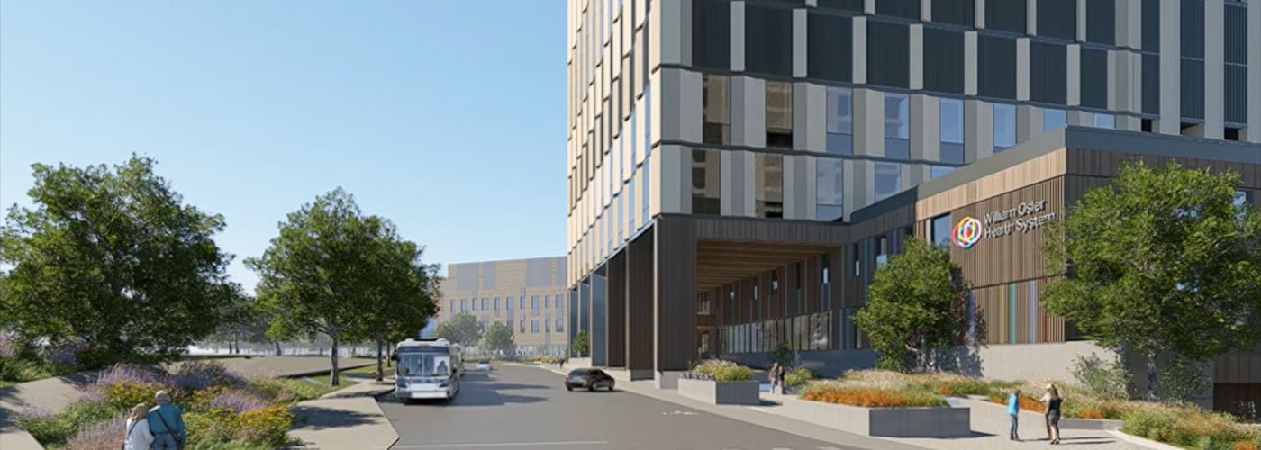 Front-facing drawing of the new tower at Peel Memorial